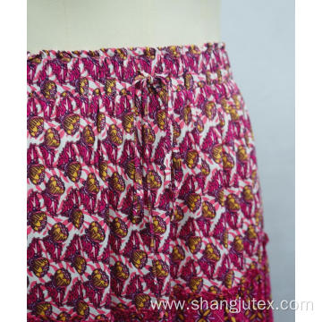 Women's patchwork cotton skirt